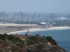 Cabrillo National Monument overlooking San Diego Bay & Downtown. The 1st European Explorer arrived here in 1542.