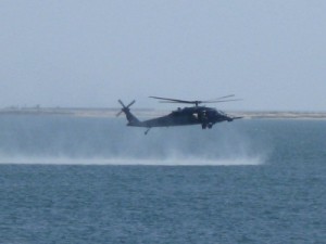 Watching U.S. Navy Seals train while on a San Diego Harbor Cruise