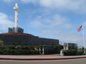 Cross in the center of the veterans memorial
