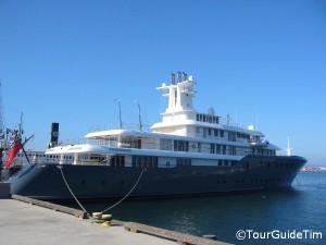 Russian Luxury Yacht docked in San Diego