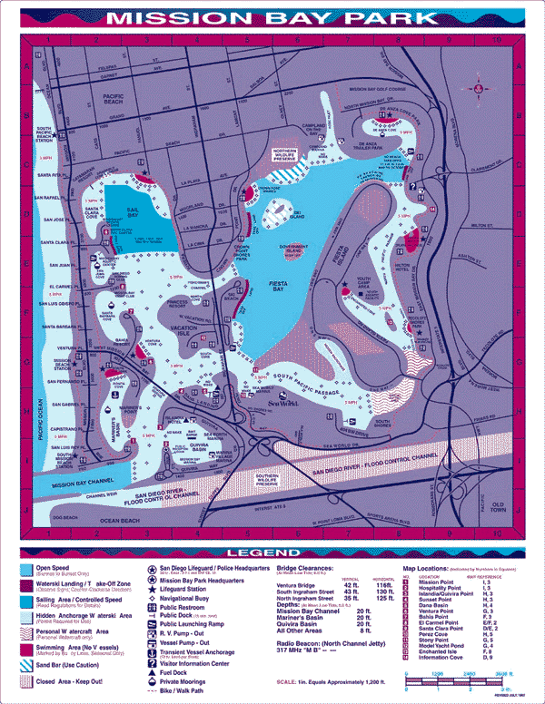 Mission Bay Boating Map from the City of San Diego