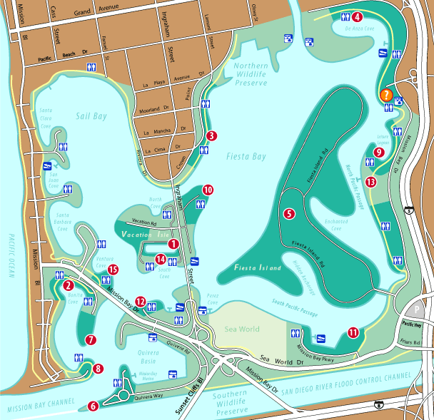 Map of Mission Bay from the City of San Diego
