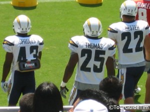 Chargers Players at Preseason Practice